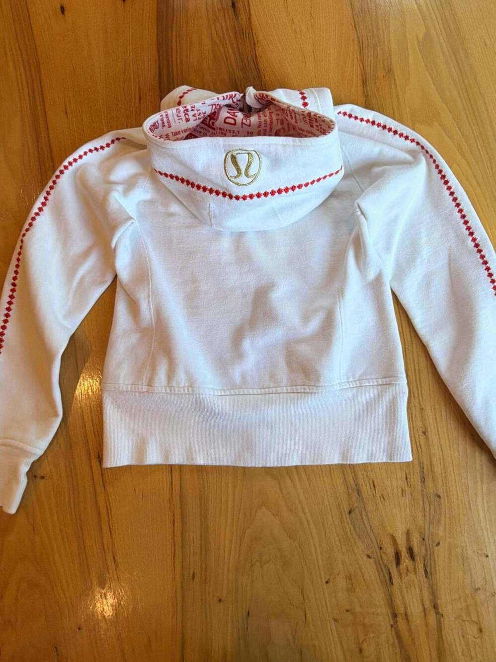 Lululemon Scuba Hoodie Size 6 2010 Canada Olympics White Red - Picture 3 of 5